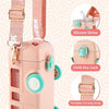 Bus Water Bottle Playset for Kids 500 ml | Detachable Bus Straw | Shoulder Strap | Leak-Proof Drink Cup