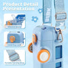 Bus Water Bottle Playset for Kids 500 ml | Detachable Bus Straw | Shoulder Strap | Leak-Proof Drink Cup