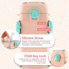 Bus Water Bottle Playset for Kids 500 ml | Detachable Bus Straw | Shoulder Strap | Leak-Proof Drink Cup