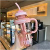 Ice Cream Jumbo Straw Cup | Water Bottle | 1300ml Large Capacity