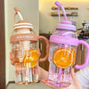 Ice Cream Jumbo Straw Cup |  Water Bottle | 1300ml Large Capacity