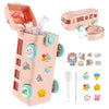 Bus Water Bottle Playset for Kids 500 ml | Detachable Bus Straw | Shoulder Strap | Leak-Proof Drink Cup