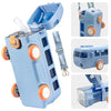 Bus Water Bottle Playset for Kids 500 ml | Detachable Bus Straw | Shoulder Strap | Leak-Proof Drink Cup