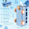 Bus Water Bottle Playset for Kids 500 ml | Detachable Bus Straw | Shoulder Strap | Leak-Proof Drink Cup
