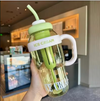 Ice Cream Jumbo Straw Cup |  Water Bottle | 1300ml Large Capacity